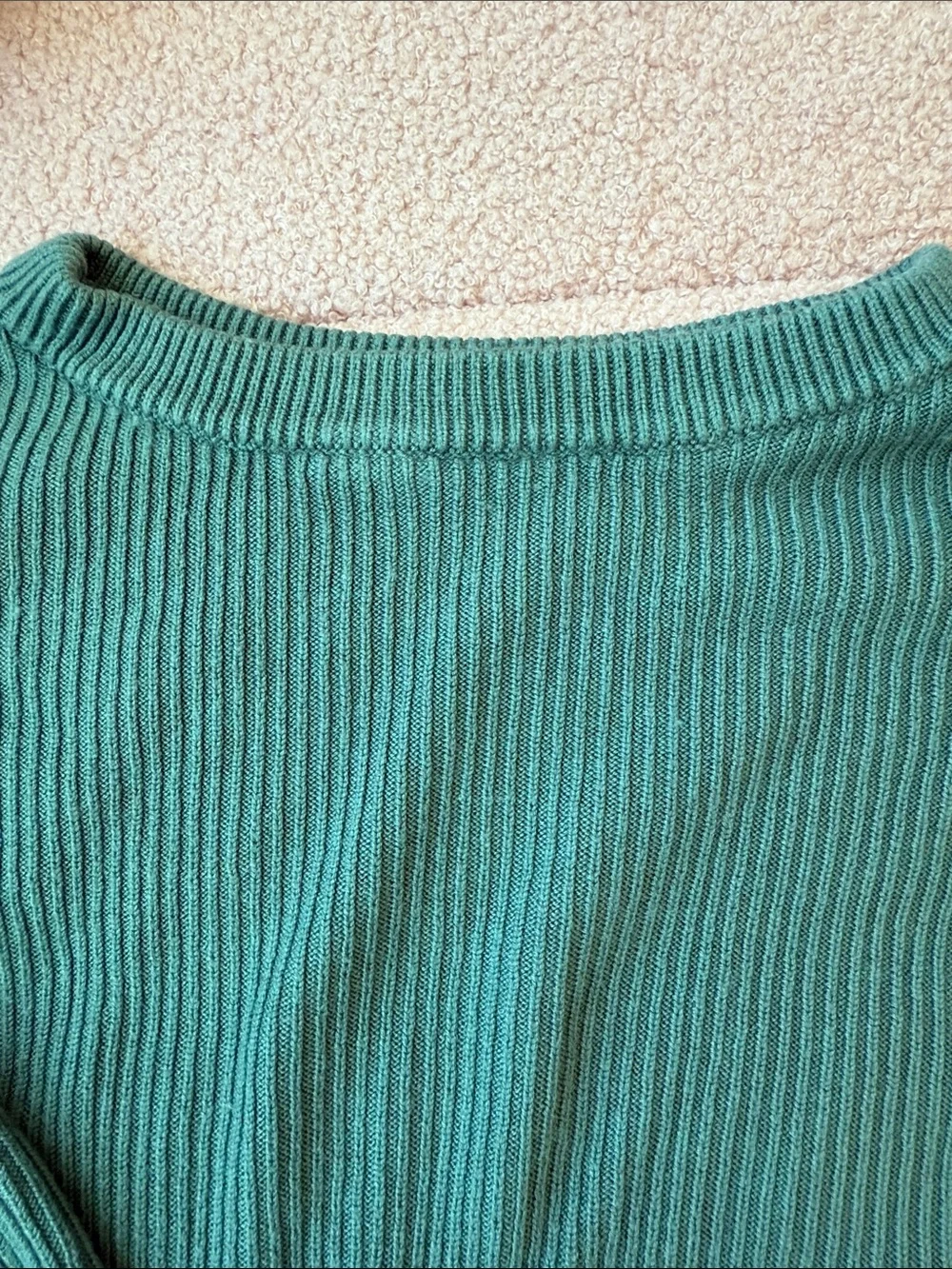 lululemon athletica Teal Ribbed Cross-Back Sweater